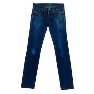 Parasuco denim 8-slik jeans marble blue stretchy denim low rise straight leg 28